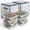 Hearth & Harbor Christmas Ornament Storage Box With 4 Inner Tray Dividers